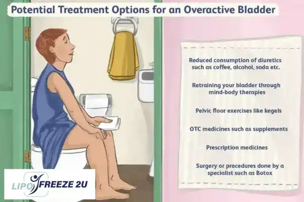 image of woman on toilet because of an overactive bladder Wigston