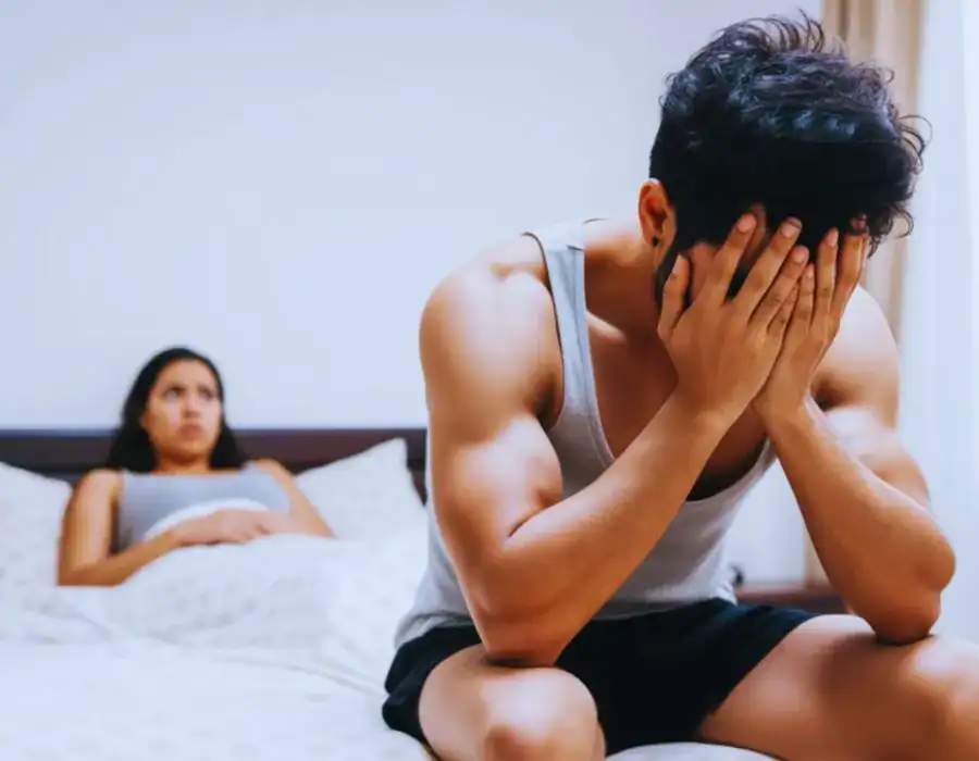 Image of upset man in need of erectile dysfunction treatment Wigston